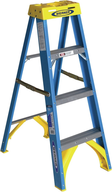 WERNER LADDER LADDER STEP FBRGLS TYPE1 4FT PAINT WERNER LADDER   