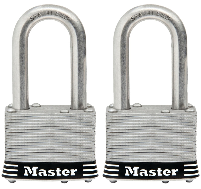 MASTER LOCK Master Lock 1SSTLFHC Padlock Set, Keyed Alike Key, 5/16 in Dia Shackle, 1-1/2 in H Shackle, Stainless Steel Shackle HARDWARE & FARM SUPPLIES MASTER LOCK   