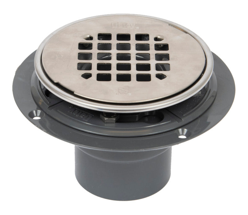 OATEY Oatey 130 42260 Round Drain, PVC & Stainless Steel, Polished Stainless Steel PLUMBING, HEATING & VENTILATION OATEY