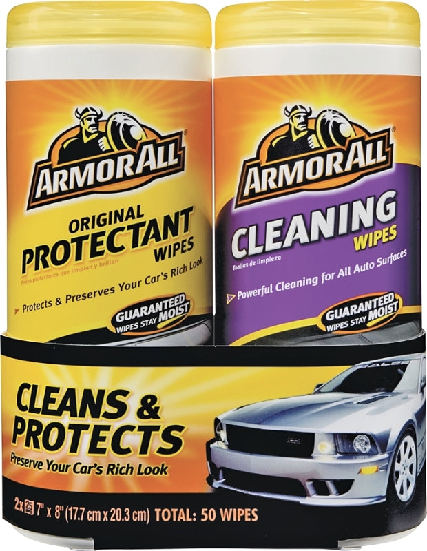 ARMORED AUTOGROUP Armor All 18779 Combo Original Protectant and Cleaning Wipes, Citrus, Leather, Woody, 25-Wipes AUTOMOTIVE ARMORED AUTOGROUP   