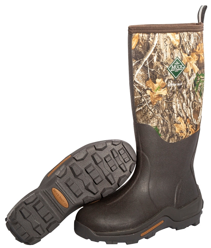 ROCKY BRANDS INC The Original Muck Boot Company Woody Max Series WDM-RTE-RTR-100 Hunting Boots, 10, Brown/Realtree Edge Camo CLOTHING, FOOTWEAR & SAFETY GEAR ROCKY BRANDS INC   
