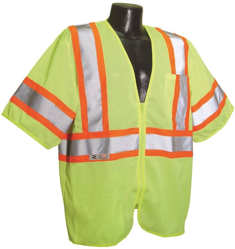 RADIANS Radians SV22-3ZGM-XL Economical Safety Vest, XL, Polyester, Green/Silver, Zipper CLOTHING, FOOTWEAR & SAFETY GEAR RADIANS