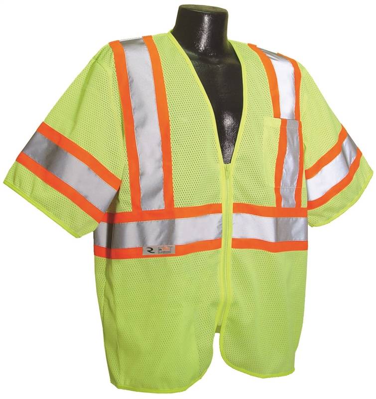 RADIANS Radians SV22-3ZGM-2X Economical Safety Vest, 2XL, Polyester, Green/Silver, Zipper CLOTHING, FOOTWEAR & SAFETY GEAR RADIANS