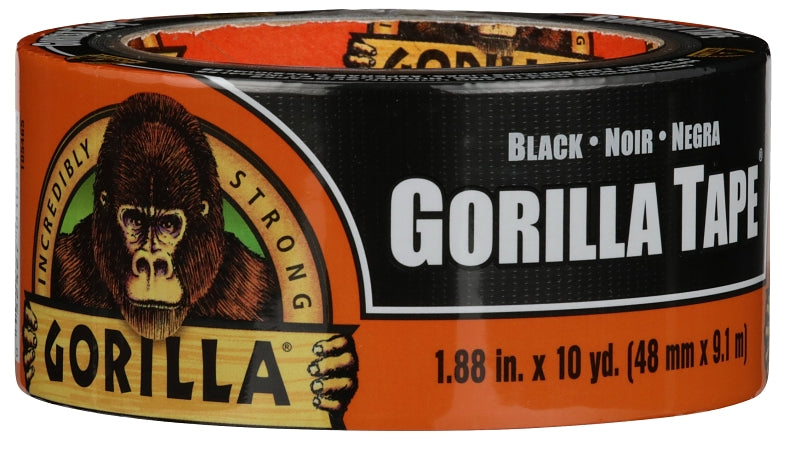 GORILLA Gorilla All Weather 110418 Permanent Tape, Roll, 10 yd L, 1.88 in W, Polyethylene, Black PAINT GORILLA   