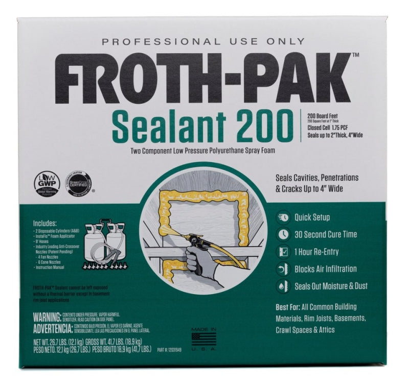 FROTH-PAK Froth-Pak 12031949 Foam Sealant Kit, 30 s Functional Cure PAINT FROTH-PAK