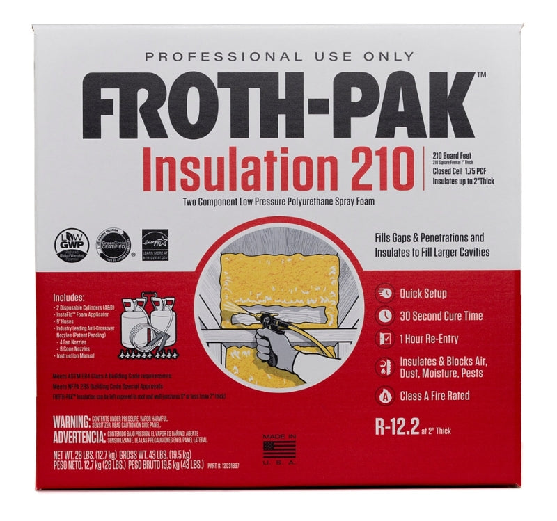 FROTH-PAK Froth-Pak 12031897 Foam Sealant Kit, 30 s Functional Cure, 240 deg F PAINT FROTH-PAK