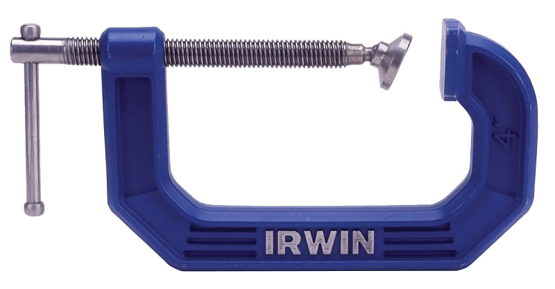 IRWIN Irwin 225105 C-Clamp, 10 lb Clamping, 5 in Max Opening Size, 3-1/4 in D Throat, Steel Body, Blue Body TOOLS IRWIN   