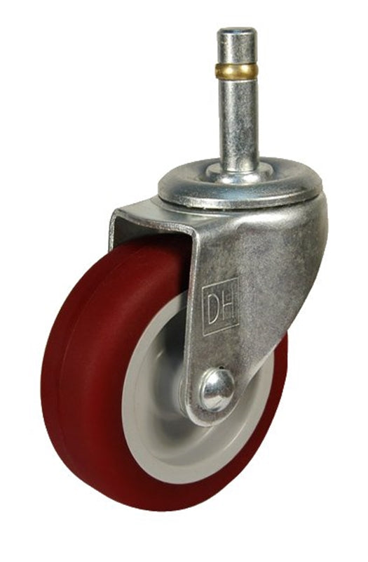 DH CASTERS Dh Casters C-LI40GRPUS Swivel Caster, 7/16 x 1-1/2 in Plate, 4-3/4 in H Dimensions, 4 in Dia Wheel, 1 in W Wheel, 150 lb HARDWARE & FARM SUPPLIES DH CASTERS
