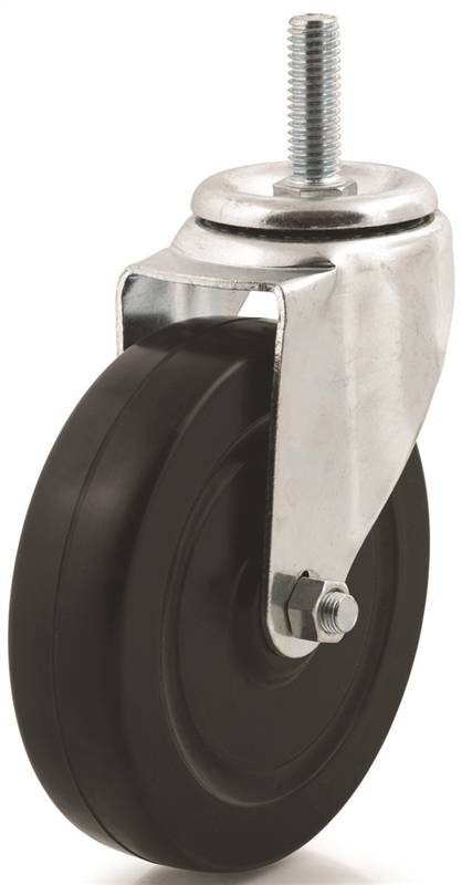 DH CASTERS Dh Casters C-LM5T3RS Swivel Caster, Threaded Mounting, 6-1/8 in H Dimensions, 5 in Dia Wheel, 1-1/4 in W Wheel, 300 lb HARDWARE & FARM SUPPLIES DH CASTERS
