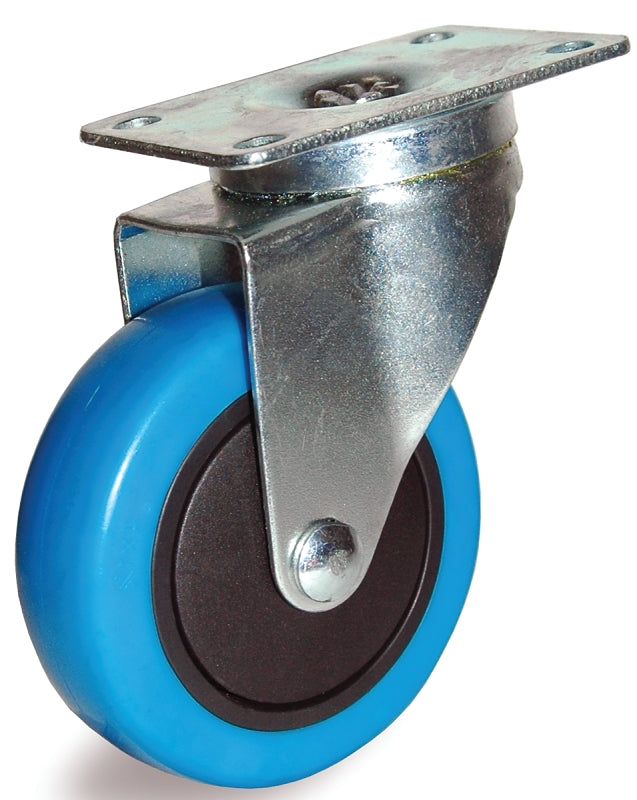 DH CASTERS Dh Casters C-LM35P1BMS Swivel Caster, 3-1/2 in Dia Wheel, 1-1/4 in W Wheel, Thermoplastic Rubber Wheel, Blue, 220 lb HARDWARE & FARM SUPPLIES DH CASTERS   