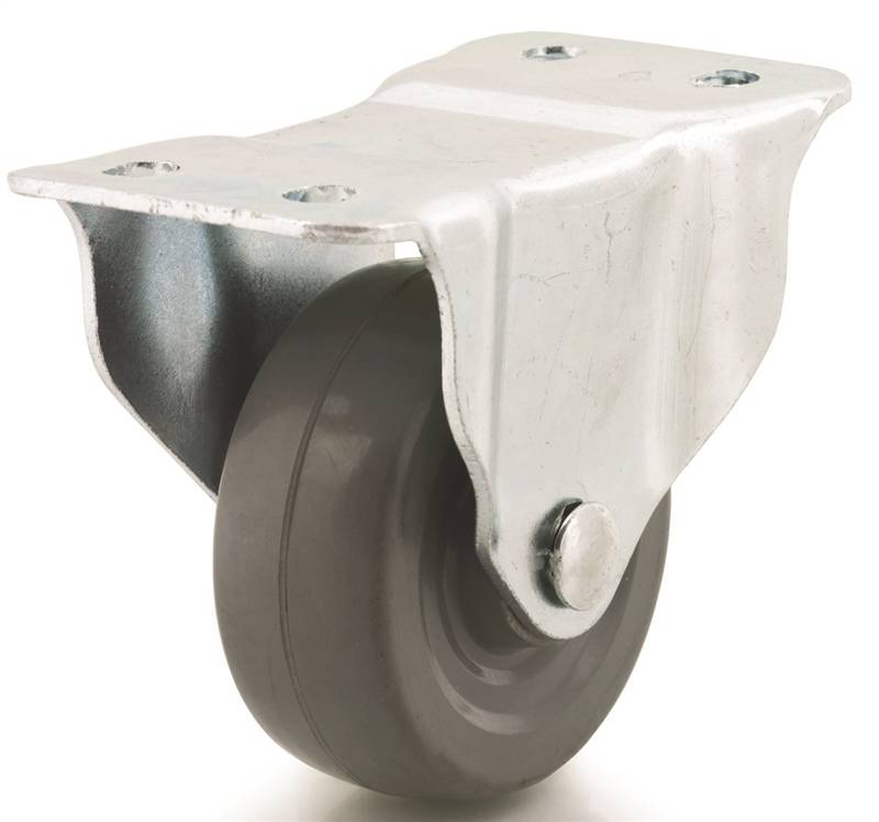 DH CASTERS Dh Casters C-GD30MRR Rigid Caster, 3 in Dia Wheel, 1-1/4 in W Wheel, Rubber Wheel, Gray, 225 lb HARDWARE & FARM SUPPLIES DH CASTERS
