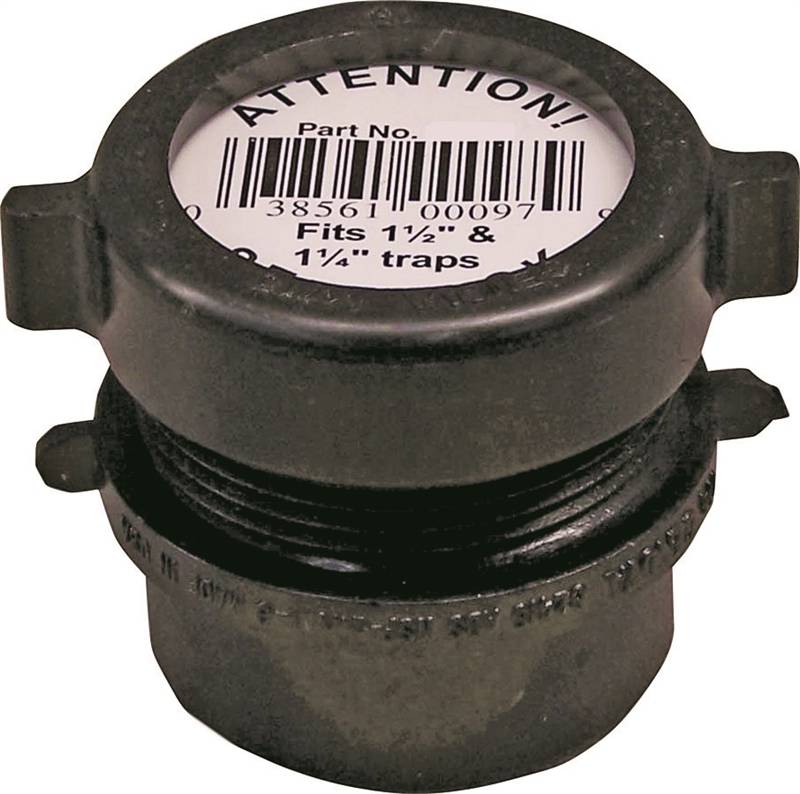 IPEX USA LLC-CANPLAS Canplas 102801ABC Trap Pipe Adapter, 1-1/2 in, Spigot x MNPT, ABS, Black, SCH 40 Schedule LAWN & GARDEN IPEX USA LLC-CANPLAS