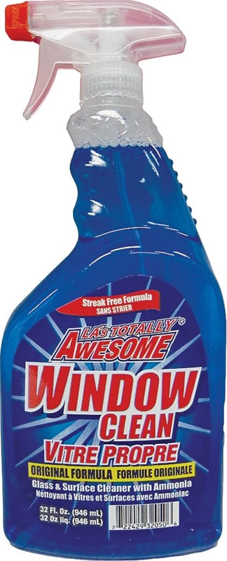 AWESOME PRODUCTS LA's TOTALLY AWESOME 223 Window Cleaner, 32 oz, Liquid, Ammonia, Blue CLEANING & JANITORIAL SUPPLIES AWESOME PRODUCTS