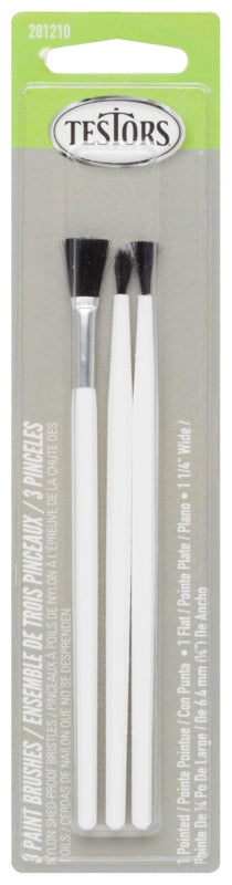 TESTORS BRUSH PAINT MIXED GRY SET OF 3 PAINT TESTORS   