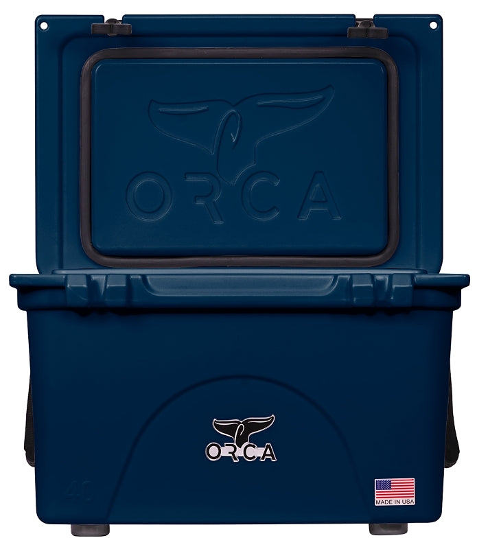 ORCA Orca ORCNA040 Cooler, 40 qt Cooler, Navy, Up to 10 days Ice Retention OUTDOOR LIVING & POWER EQUIPMENT ORCA