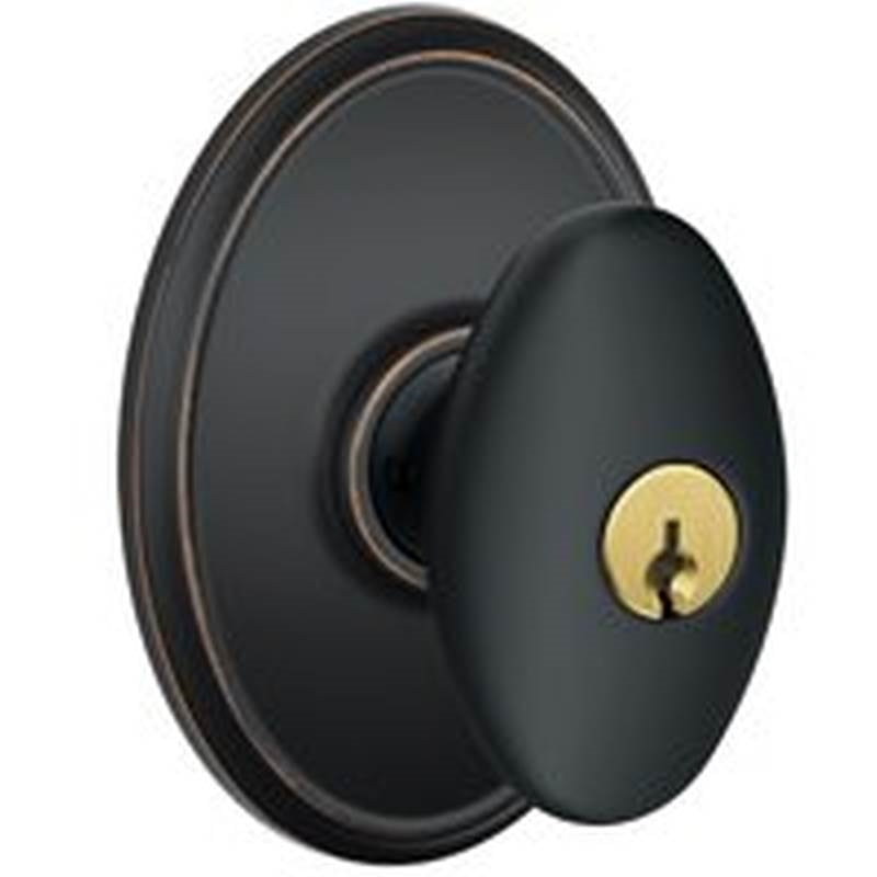 SCHLAGE LOCK Schlage Siena Series F51A VSIE716WKF Entry Knob, Knob Handle, Aged Bronze, Metal, C Keyway, Residential, 2 Grade HARDWARE & FARM SUPPLIES SCHLAGE LOCK