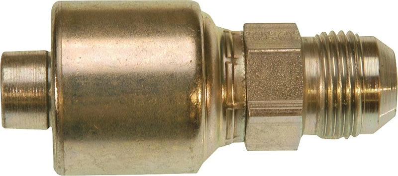 GATES Gates MegaCrimp G25165-0606 Hose Coupling, 9/16-18, Crimp x JIC, Straight Angle, Steel, Zinc HARDWARE & FARM SUPPLIES GATES