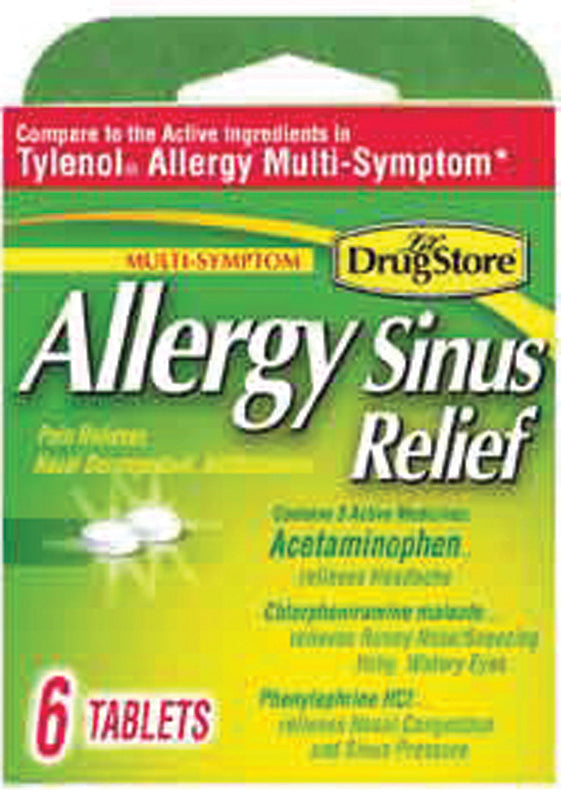 LIL DRUG STORE PRODUCTS Lil' DRUG STORE 20-366715-97273-0 Sinus Relief, 6 CT, Tablet CLEANING & JANITORIAL SUPPLIES LIL DRUG STORE PRODUCTS