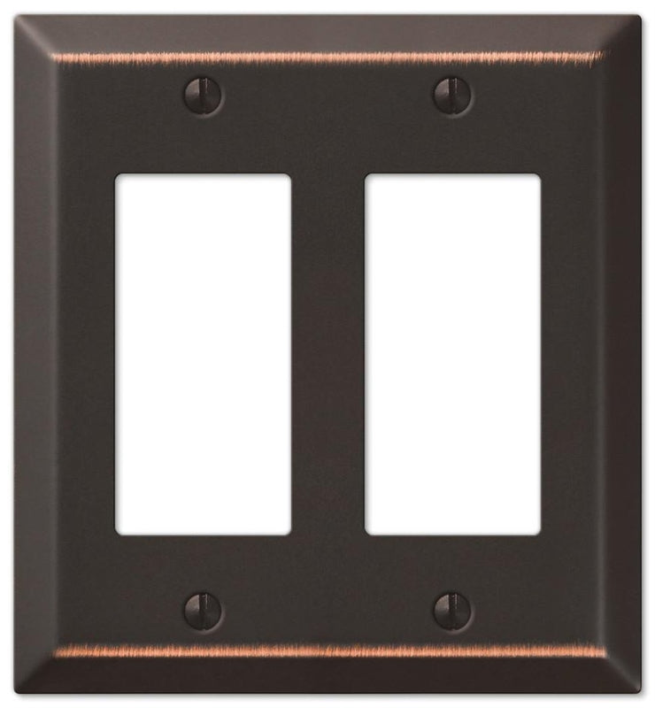 AMERELLE Amerelle Century 163RRDB Wallplate, 4-15/16 in L, 4-9/16 in W, 2 -Gang, Steel, Bronze ELECTRICAL AMERELLE