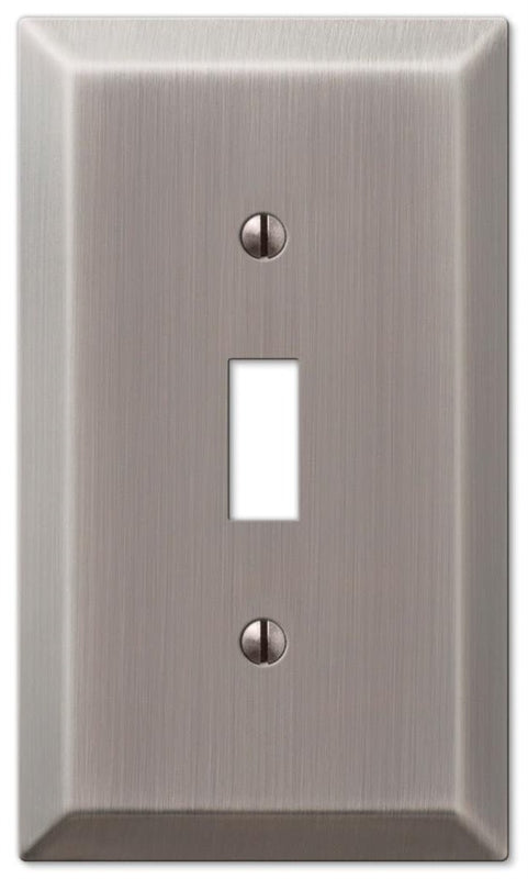 AMERELLE Amerelle Century 163TAN Wallplate, 4-15/16 in L, 2-7/8 in W, 1 -Gang, Steel, Antique Nickel ELECTRICAL AMERELLE