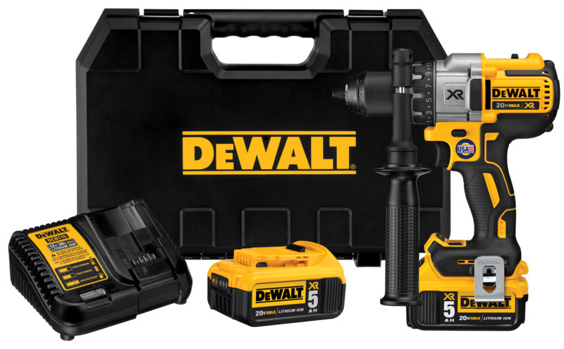 DEWALT DeWALT DCD991P2 Drill/Driver Kit, Battery Included, 20 V, 5 Ah, 1/2 in Chuck, Metal Ratcheting Chuck TOOLS DEWALT   