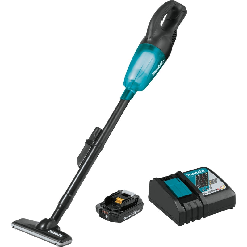 MAKITA Makita XLC02R1B Cordless Vacuum Kit, 1.3 pt Vacuum, 18 V Battery, Lithium-Ion Battery, 2 Ah TOOLS MAKITA