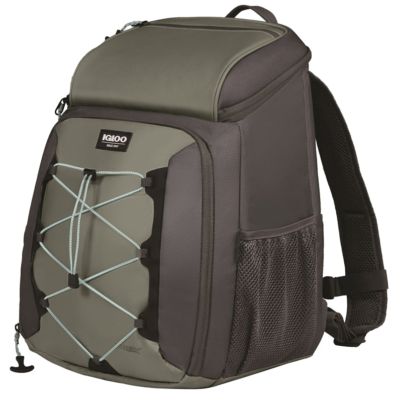 IGLOO Igloo MaxCold Voyager Series 66320 Backpack Cooler, 12 in L, 10.6 in W, 12 oz, HDPE Foam/TPU, Monument/Iron Gate OUTDOOR LIVING & POWER EQUIPMENT IGLOO