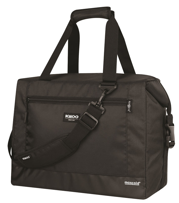 IGLOO IGLOO 66156 Cooler Bag, Foam/Fabric/Polyester, Black, Adjustable Strap Closure