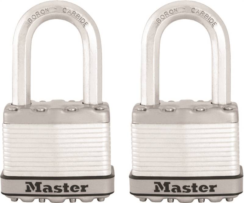 MASTER LOCK Master Lock Magnum Series M5XTLF Padlock, Keyed Alike Key, 3/8 in Dia Shackle, 1-1/2 in H Shackle, Boron Carbide Shackle HARDWARE & FARM SUPPLIES MASTER LOCK