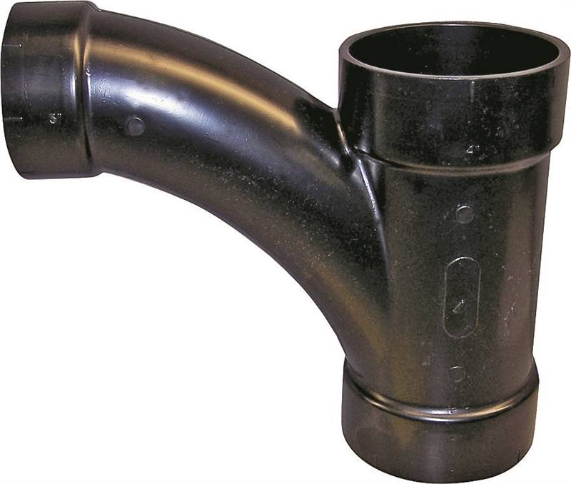 IPEX USA LLC-CANPLAS Canplas 104326BC Reducing Combination Tee Pipe Wye, 3 x 3 x 1-1/2 in, Hub, ABS, Black LAWN & GARDEN IPEX USA LLC-CANPLAS
