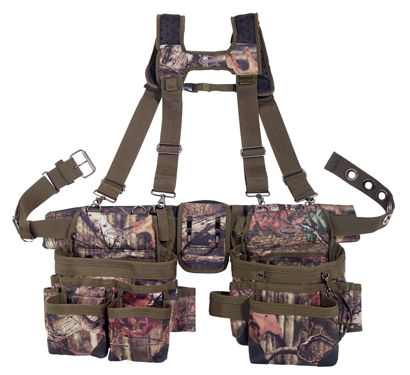 BUCKET BOSS Bucket Boss 85035 Suspension Rig, 52 in Waist, Fabric, Mossy Oak, 28-Pocket TOOLS BUCKET BOSS