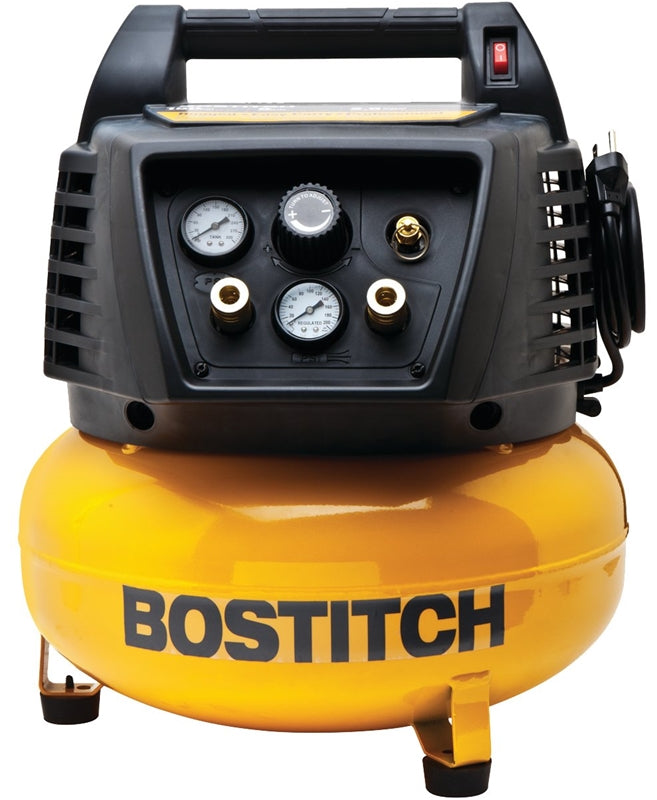 BOSTITCH Bostitch BTFP02012 Air Compressor, Tool Only, 6 gal Tank, 120 V, 150 psi Pressure, 2.6 scfm Air TOOLS BOSTITCH