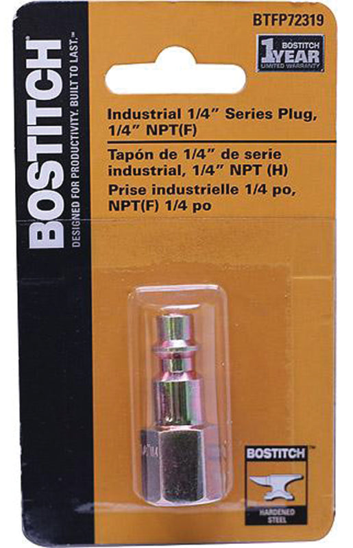 BOSTITCH Bostitch BTFP72319 Hose Plug, 1/4 in, FNPT, Steel, Plated TOOLS BOSTITCH