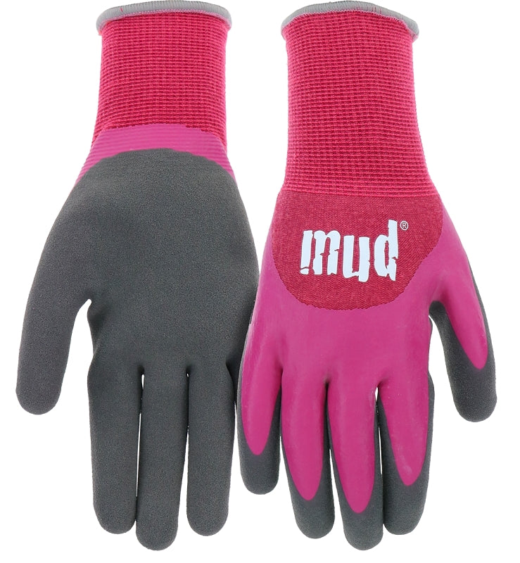 MUD GLOVE LATEX DIP MAGENTA SM/MED CLOTHING, FOOTWEAR & SAFETY GEAR MUD