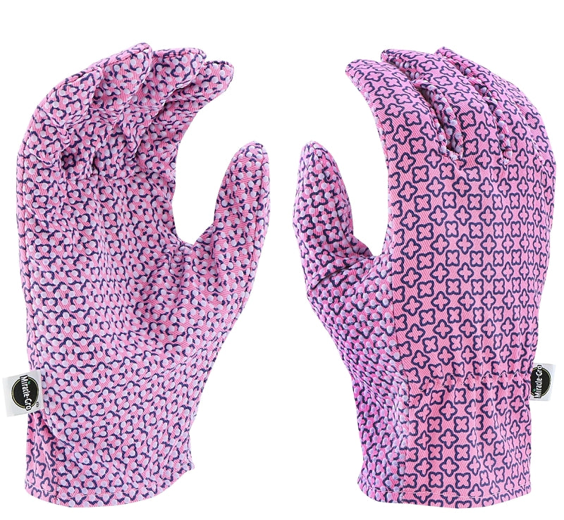 MIRACLE-GRO Miracle-Gro MG56111/WML Gloves, Women's, M/L, 4-1/4 in L, Shirred Wrist Cuff, Cotton/Polyester/PVC CLEANING & JANITORIAL SUPPLIES MIRACLE-GRO