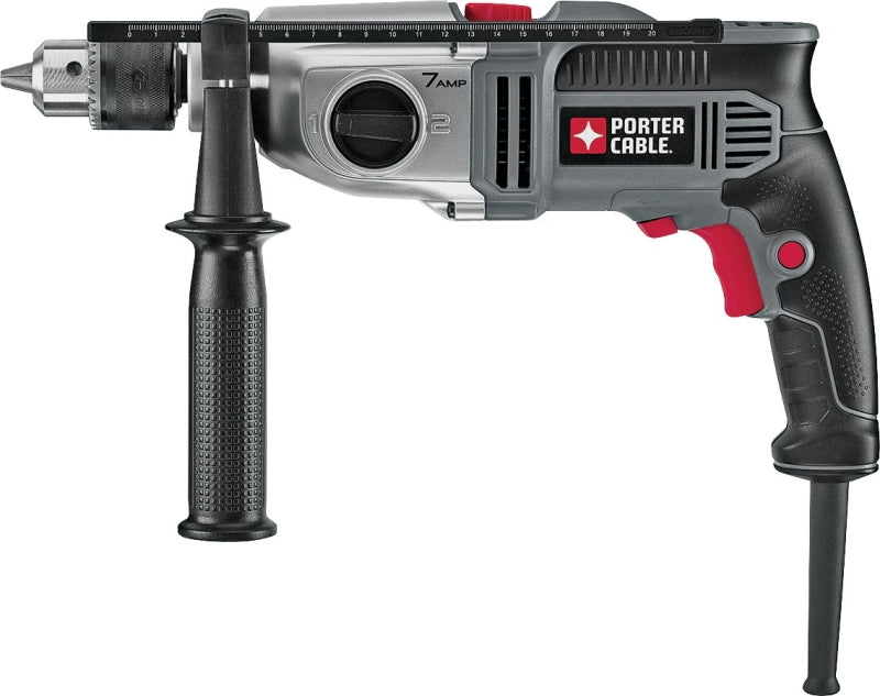 PORTER-CABLE Porter-Cable PC70THD Hammer Drill, 7 A, Keyless Chuck, 1/2 in Chuck, 0 to 3100 rpm Speed