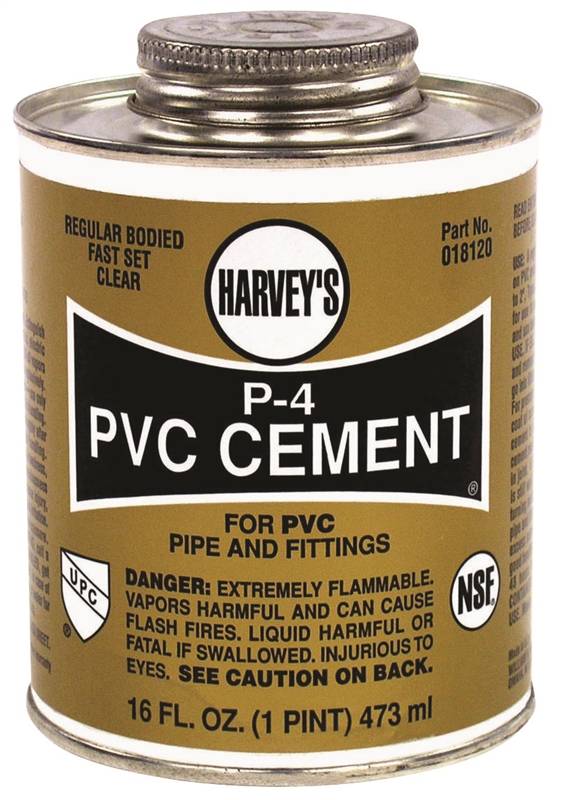 HARVEY Harvey 18120-12 Regular-Bodied Fast Set Cement, 16 oz Can, Liquid, Clear