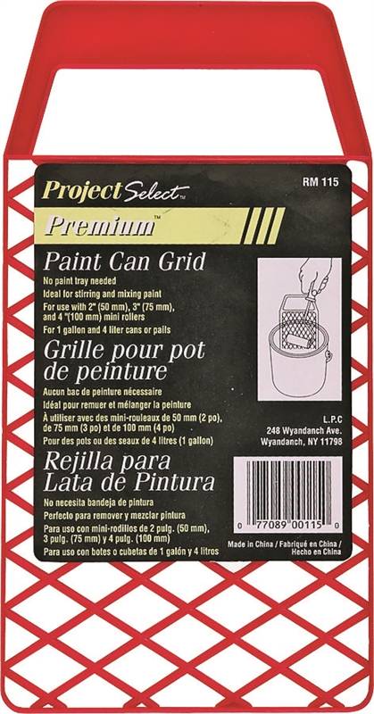 LINZER Linzer RM115 Bucket Grid, 9 in L, 4-3/4 in W, Plastic, Red, For: 1 gal Can PAINT LINZER