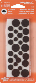 SHEPHERD Shepherd Hardware 9425 Furniture Pad, Felt Cloth, Brown, Round HARDWARE & FARM SUPPLIES SHEPHERD   