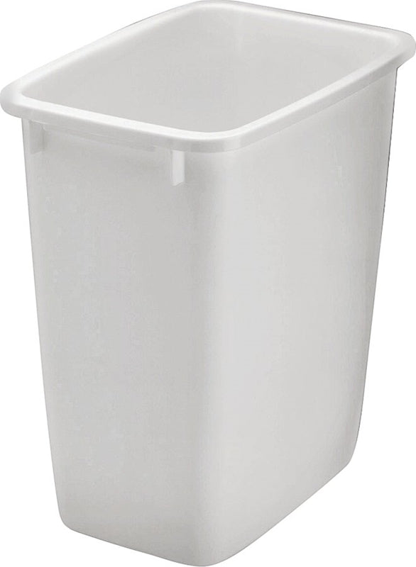 RUBBERMAID Rubbermaid FG2806TPWHT Waste Basket, 36 qt Capacity, Plastic, White, 18 in H HOUSEWARES RUBBERMAID   