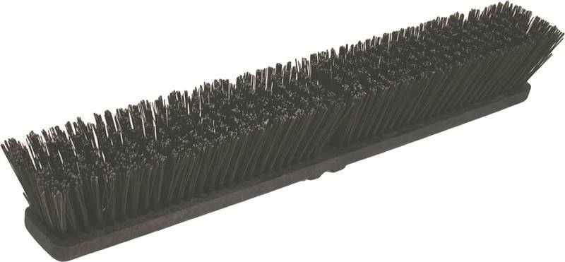 BIRDWELL CLEANING Birdwell 2027-12 Broom Head, Black, Threaded, 3 in L Trim
