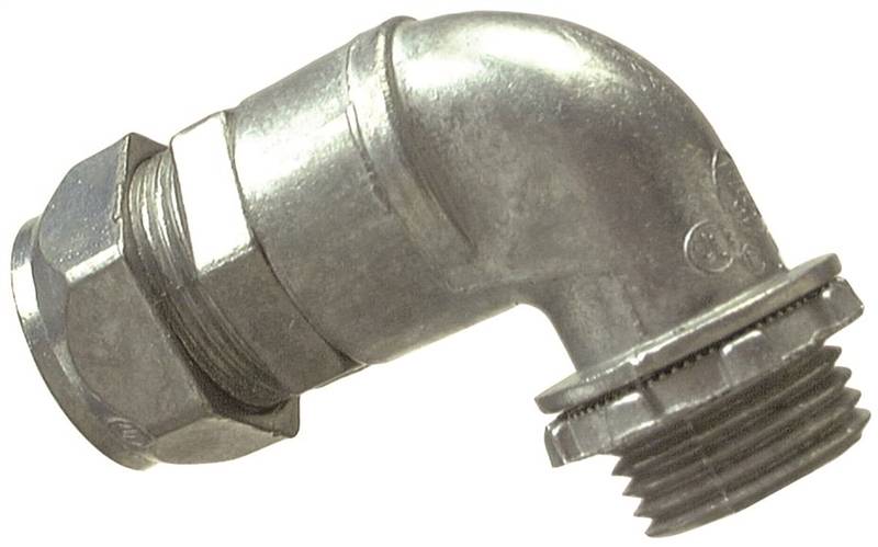 HALEX Halex 02905B Elbow, 90 deg Angle, 1/2 in Compression, Zinc, 25/BX ELECTRICAL HALEX
