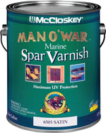 MCCLOSKEY McCloskey Man O'War 80-6505 Series 080.0006505.007 Marine Spar Varnish, Satin, 1 gal PAINT MCCLOSKEY