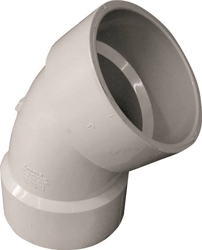 IPEX USA LLC-CANPLAS Canplas 192503 Sanitary Pipe Elbow, 3 in, Hub, 45 deg Angle, PVC PLUMBING, HEATING & VENTILATION IPEX USA LLC-CANPLAS