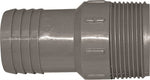 BOSHART INDUSTRIES Boshart UPPA-12 Pipe Adapter, 1-1/4 in, MPT x Insert, Polyethylene, Gray, 200 psi Pressure PLUMBING, HEATING & VENTILATION BOSHART INDUSTRIES