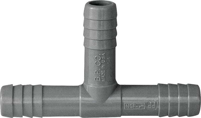 BOSHART INDUSTRIES Boshart UPPT-05 Pipe Tee, 1/2 in, Insert, Polypropylene, Gray PLUMBING, HEATING & VENTILATION BOSHART INDUSTRIES