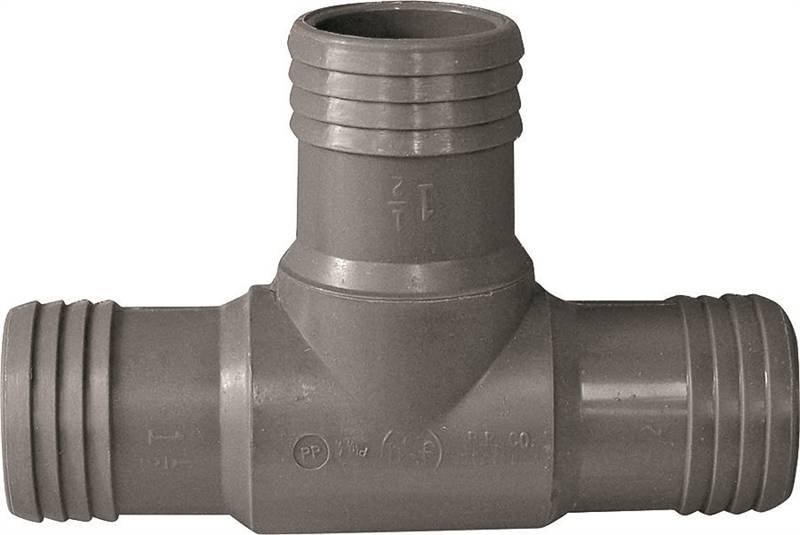 BOSHART INDUSTRIES Boshart UPPT-15 Pipe Tee, 1-1/2 in, Insert, Polypropylene PLUMBING, HEATING & VENTILATION BOSHART INDUSTRIES