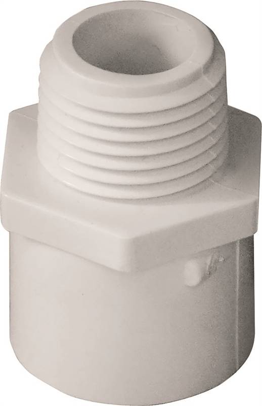 IPEX IPEX 435602 Pipe Adapter, 1/2 in, Socket x MPT, PVC, SCH 40 Schedule LAWN & GARDEN IPEX