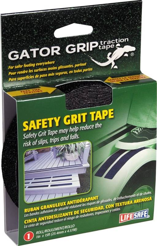 INCOM MANUFACTURING Incom RE3950 Safety Grit Tape, 15 ft L, 1 in W, PVC Backing, Black PAINT INCOM MANUFACTURING