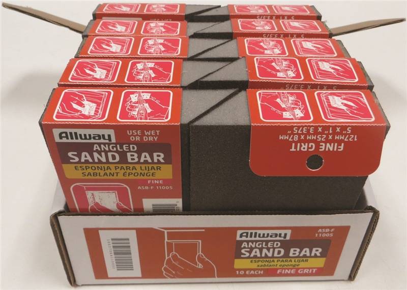 ALLWAY TOOLS ALLWAY ASB-F Sand Bar, 5 in L, 3-1/2 in W, Fine, Aluminum Oxide Abrasive BUILDING MATERIALS ALLWAY TOOLS